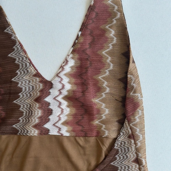 NWT 12th Tribe Arista Chevron Halter Maxi Dress - Picture 2 of 12